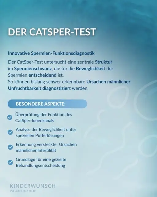 Der CatSper-Test bietet neue Hoffnung für Paare mit unerfülltem Kinderwunsch. Durch gezielte Diagnostik kann die richtige Behandlung ausgewählt werden, um die Chancen auf eine erfolgreiche Befruchtung zu erhöhen.

#kinderwunschhamburg #kinderwunsch2026 #kiwu #catspertest #kiwucommunity